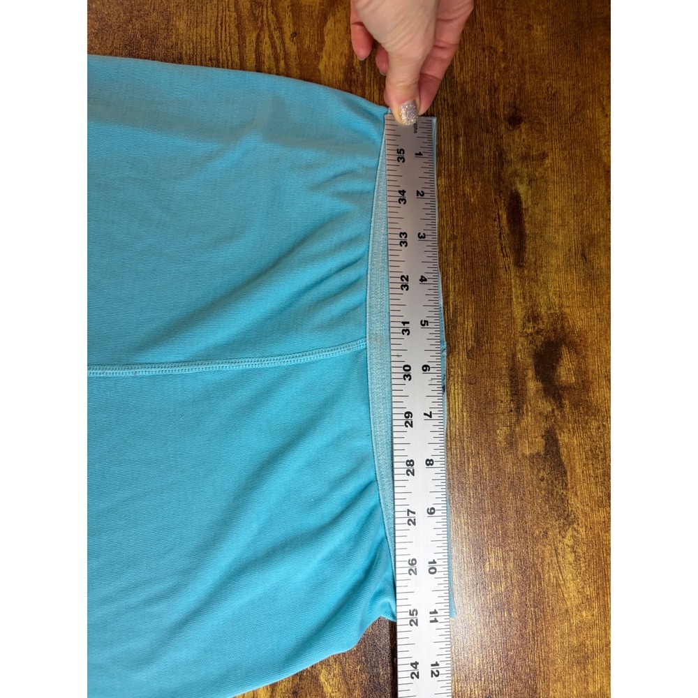 VTG Patagonia Capilene Kids 14 Turquoise Thermal Base Layer Leggings USA Made - Picture 15 of 16